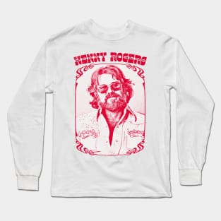 Kenny Rogers / Vintage Style Fan Art Long Sleeve T-Shirt